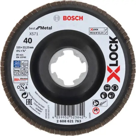 X-LOCK Lam.X571 B.Metal:115mm c.plás.G40 - 1220681954