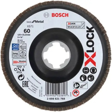 X-LOCK Lam.X571 B.Metal:125mm c.plás.G60 - 1220681959
