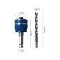 Eixo de sistema de serra craneana EXPERT Power Change Plus de 11 mm, broca HSS-G de 7,15 x 105 mm, 2 peças 2608900527 Bosch