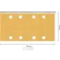 Lixa EXPERT C470 com 8 furos para lixadeiras orbitais, 93 x 186 mm, G 400, 10 unidades 2608900859 Bosch Lixa EXPERT C470 com 8 furos para lixadeiras orbitais, 93 x 186 mm, G 400, 10 unidades 2608900859 Bosch