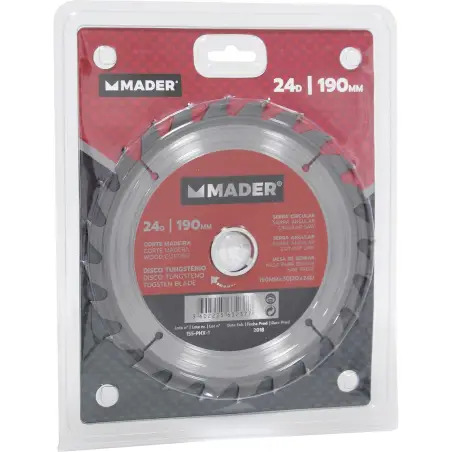 Disco Tungsténio Corte Madeira 190mm 24d   MADER POWER TOOLS - 1230150047