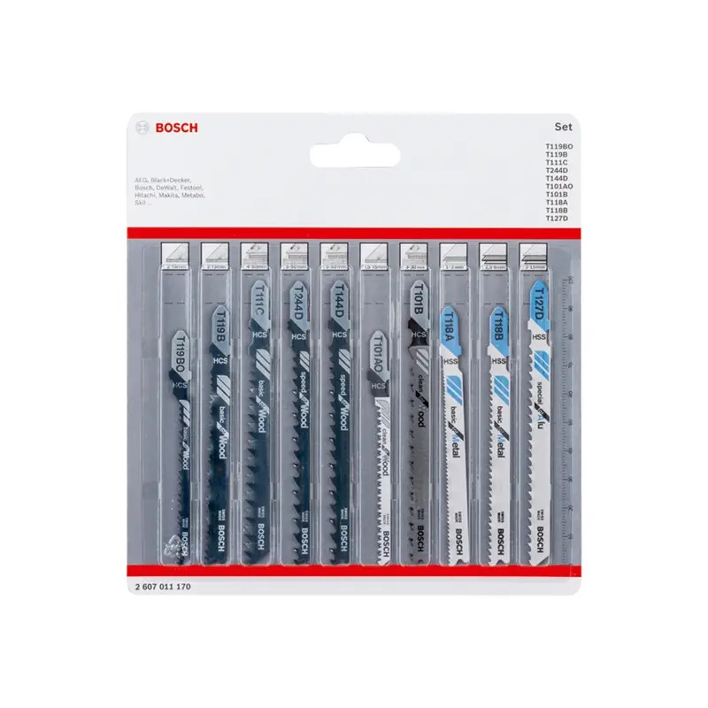 Set Calar Blíster: Wood+metal: 10 Uds Bosch
