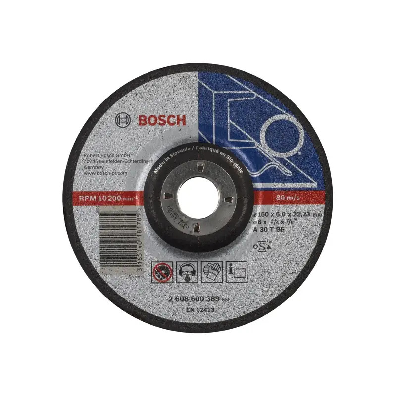 Disco de rebarbar PRO Metal, 150 x 6 x 22,23 mm 2608600389 Bosch Disco de rebarbar PRO Metal, 150 x 6 x 22,23 mm 2608600389 Bosch
