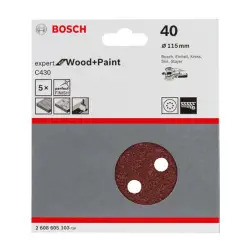Excêntrica Expert Wood: 115mm 8p. G40x5 Bosch - 1220684179