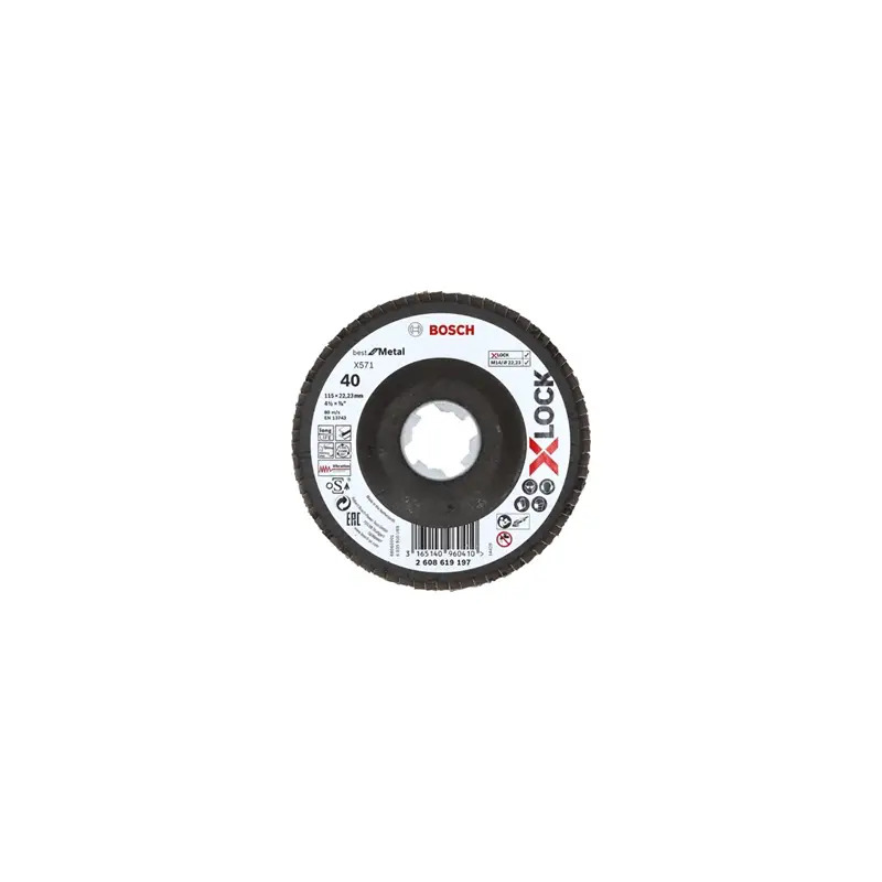 Disco de lamelas PRO X571 X-Lock, 115 mm, G40 2608619197 Bosch Disco de lamelas PRO X571 X-Lock, 115 mm, G40 2608619197 Bosch