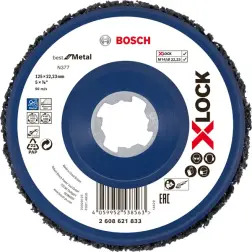 X-lock Disco Limpeza Metal N377: 125mm Bosch - 1220684201