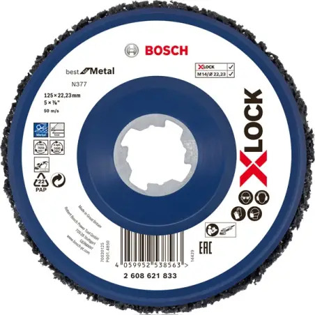 X-lock Disco Limpeza Metal N377: 125mm Bosch - 1220684201