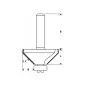 Fresa de chanfrar, 8 mm, B 11 mm, L 14,7 mm, G 56 mm, 45 ° 2608628352 Bosch Fresa de chanfrar, 8 mm, B 11 mm, L 14,7 mm, G 56 mm, 45 ° 2608628352 Bosch