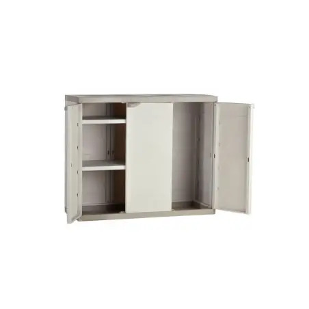 Meio Armário de 3 portas 105cm Bege 9202 Plastiken - 1080150033