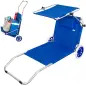 Cadeira de Praia Azul com Rodas e Pála 62610 Aktive Cadeira de Praia Azul com Rodas e Pála 62610 Aktive