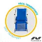 Cadeira de Praia Azul com Rodas e Pála 62610 Aktive Cadeira de Praia Azul com Rodas e Pála 62610 Aktive