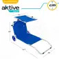 Cadeira de Praia Azul com Rodas e Pála 62610 Aktive Cadeira de Praia Azul com Rodas e Pála 62610 Aktive