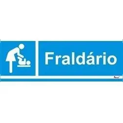 Placa Sinalizadora 20x6,5cm em PVC "Fraldário" Valpec - 1630070041