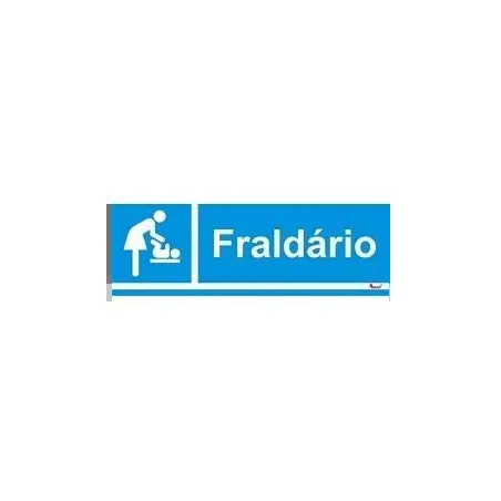 Placa Sinalizadora 20x6,5cm em PVC "Fraldário" Valpec - 1630070041