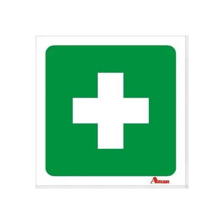 Placa Sinalizadora 10x10cm "Primeiros Socorros" Valpec - 1630010021