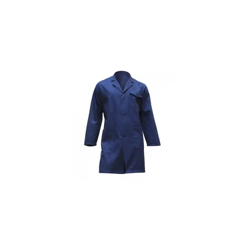 Bata de Trabalho Modelo Standard em Sarja Azul Marinho CLS
