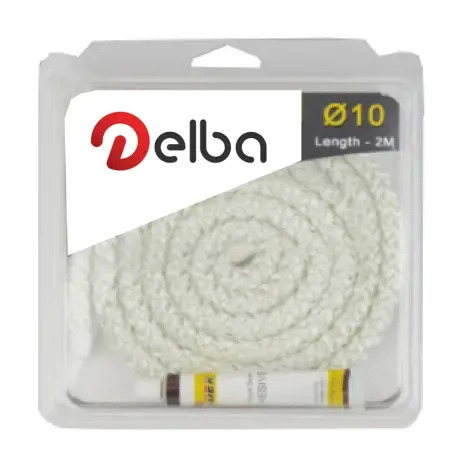 Kit de Calafetagem Cola+Cordão para Recuperadores de Calor e Salamandras Delba - 2,5mt 6mm - 1450100024