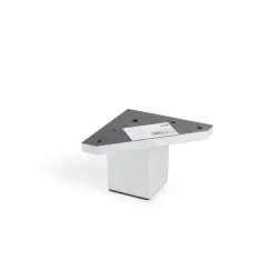 Pé Quadrado ABS Cromado Mate 40x40mm Rei - 6cm - 1160440140