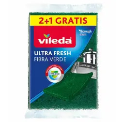 Esfregão Fibra Verde Ultra Fresh 2un+1un Vileda - 1470100035