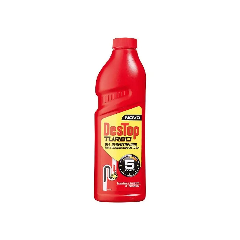 Gel Desentupidor e Desinfetante de Canos Destop Turbo 1lt Destop