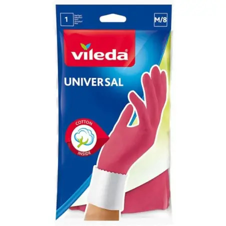 Luvas Duráveis Universal em Borracha com Forro em Algodão Vileda - 250100061