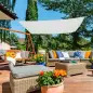 Toldo Rectangular em Poliester Branco 300x400cm 53912 Aktive