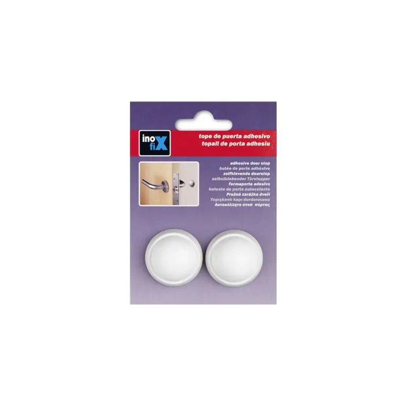 Batente Adesivo Branco de Parede para Porta Pack 2un Inofix