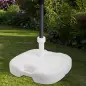 Base Guarda-Sol Poliresina Branca 45x45cm 61140 Aktive