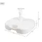 Base Guarda-Sol Poliresina Branca 45x45cm 61140 Aktive