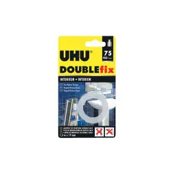 Rolo de Fita Dupla Face para Interiores 1,5mtx19mm Doublefix UHU - 1120040063