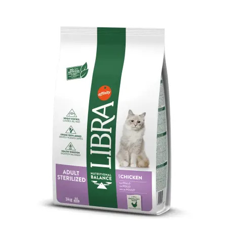 Ração Seca Gato Adulto Esterilizado com Frango Libra - 3Kg - 1540260165