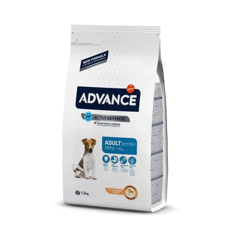 Ração para Cão Adult Mini com Frango & Arroz 1,5Kg Advance