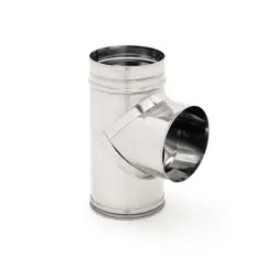 Tê 90º em Inox com Tampo para Salamandra Valpec - 100/100mm - 1510870139