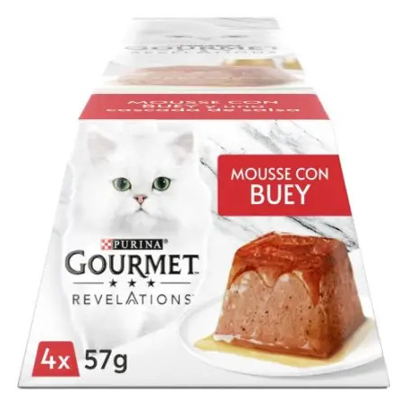 Ração Húmida para Gato Gourmet Revelations Mousse Vaca Pack 4un Purina - 1540260182