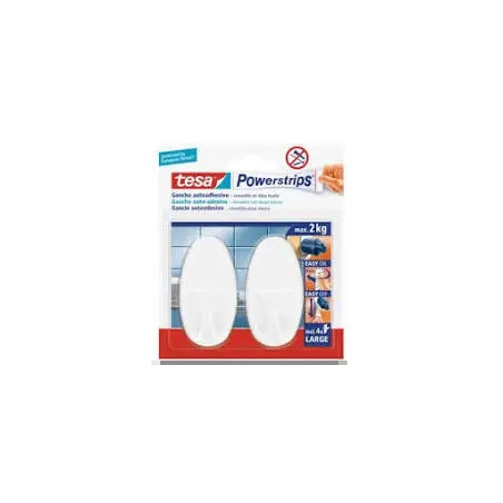Ganchos Ovais Adesivos Powerstrips 58013 Tesa - 0418994158
