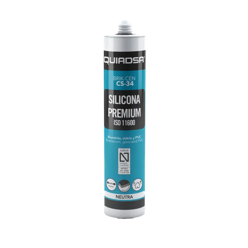 Silicone CS-34 Neutro Transparente para Alumínio, Vidro, PVC 300ml Quiadsa
