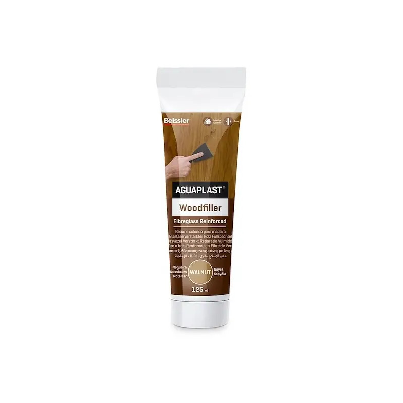 Betume Reparador de Madeira Cor Nogueira 100ml Quiadsa Betume Reparador de Madeira Cor Nogueira 100ml Quiadsa