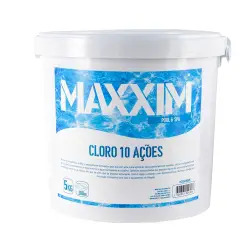 Cloro 10 Ações Tableta 200gr Bicapa 5Kg para Piscinas Maxxim - 1670010020