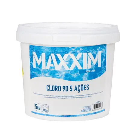 Cloro 90 5 Ações 5Kg para Piscinas Maxxim - 1670010023