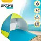 Tenda de Praia em Poliéster UV50 Azul/Verde 160x140x110cm 62165 Aktive