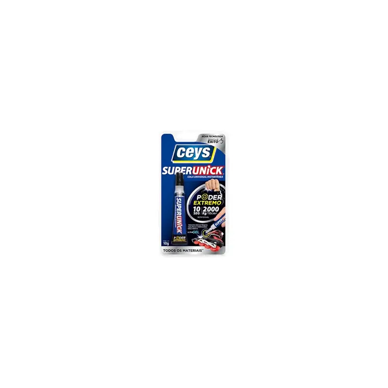 Cola em Gel SuperUnick Poder Extremo 10 Segundos 10gr Ceys