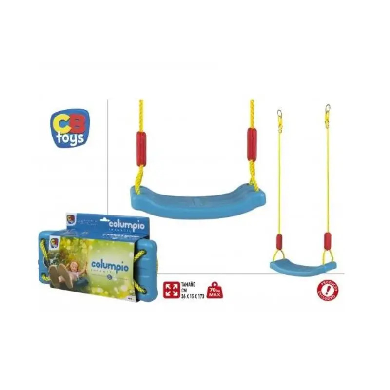 Assento com Cordas Baloiço 36x15x173cm 43477 Aktive