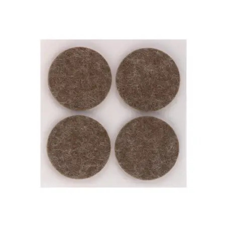 Feltro Adesivo Redondo Castanho 38mm Pack 4un Inofix - 1160440051