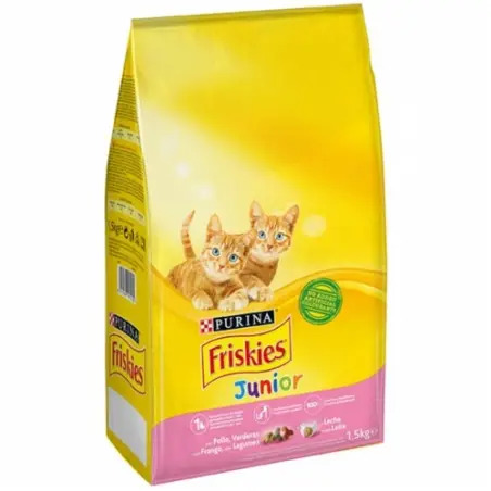 Ração Seca para Gato Junior com Frango, Peru e Verduras 1,5Kg Friskies - 1540260062