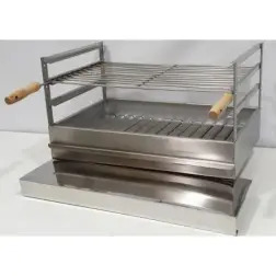 Churrasqueira de Pousar em Inox 50x40cm Utilzas - 1090020014
