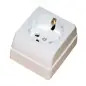 Tomada de Exterior Quadrada com Terra 10/16A 250V PC 0911 Cyllux