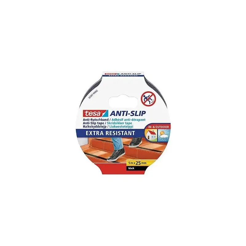 Rolo de Fita Adesiva Anti-Derrapante 25mm x 5mt Tesa