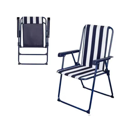 Cadeira de Praia Dobrável 53x47x85cm Azul Aktive - 1180040055