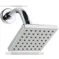 Chuveiro Quadrado Cromado 85x85mm 1E Tubo Flux