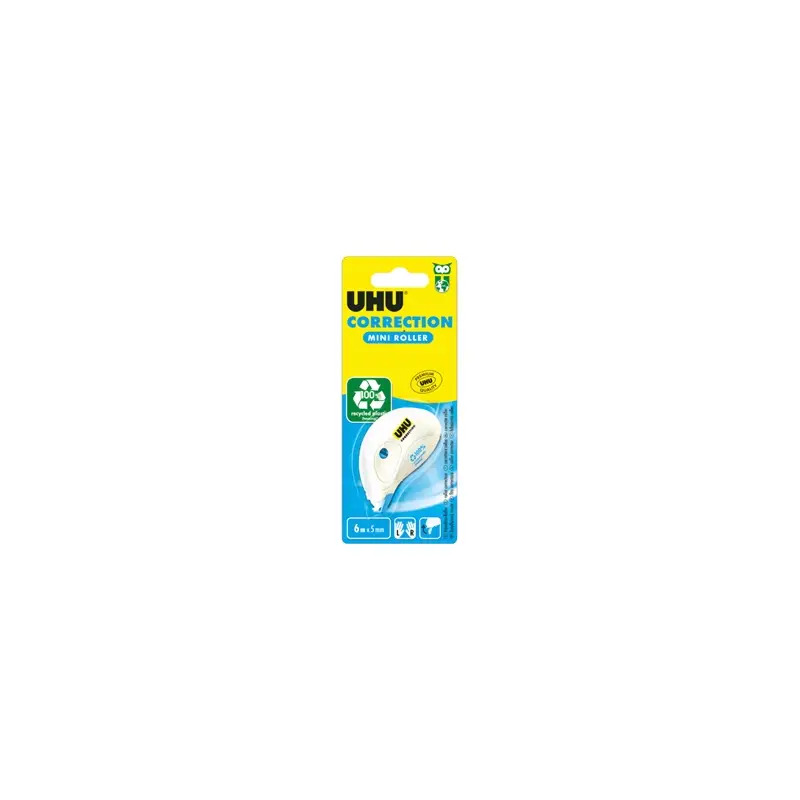 Corretor de Fita Roler Mini 6mt x 5mm UHU Corretor de Fita Roler Mini 6mt x 5mm UHU